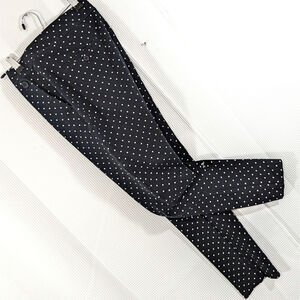 NWOT! LOFT! MARISA SKINNY BLACK DENIM W/WHITE POLKA DOTS, JEANS, PANTS! SZ 6